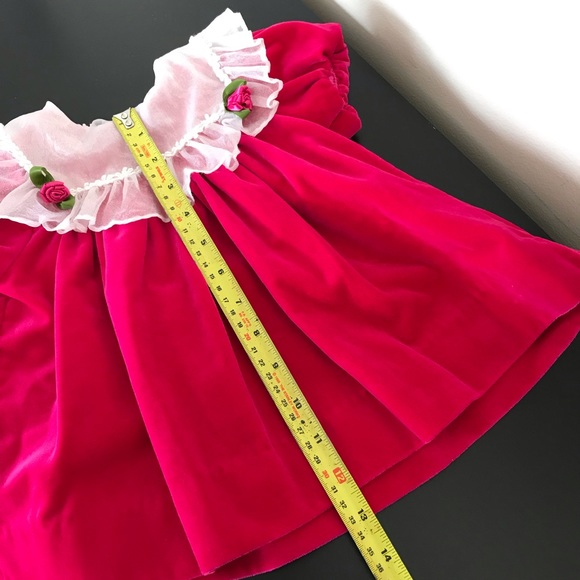 Vintage Smocked Baby Dress | Bright Pink Party Dress | Rare Editions - Picture 9 of 9